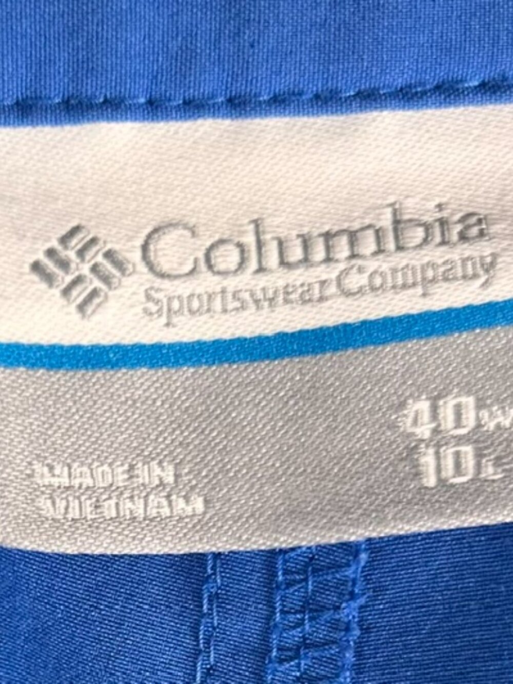 Columbia PFG Omni-Shield Fishing Shorts Mens Sz 40x10 Blue Performance Stretch - Picture 8 of 9